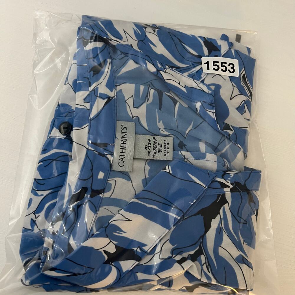 Catherine's Collared Button Down Floral Blouse - … - image 7